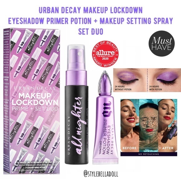 🔥On Sale🆕 UD MAKEUP LOCKDOWN Prime & Set Duo - All Nighter + Primer Potion Set - Picture 2 of 15